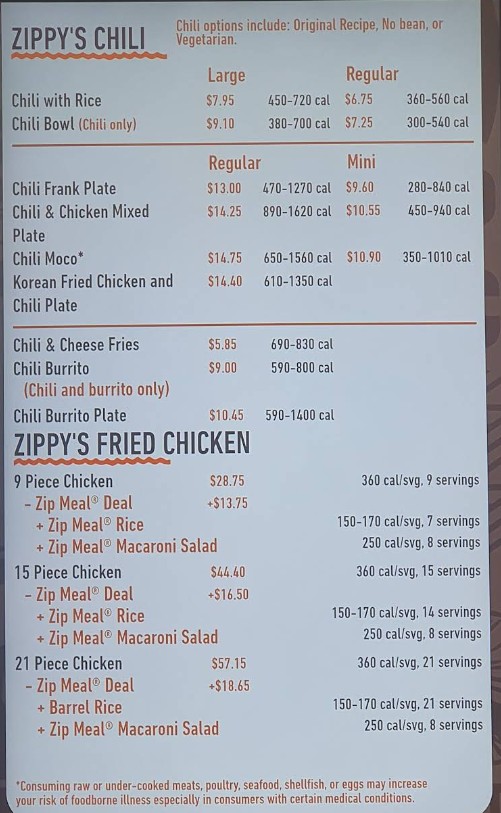 Zippy's Restaurant Menu – Hawaiian Comfort Food in Kailua, HI